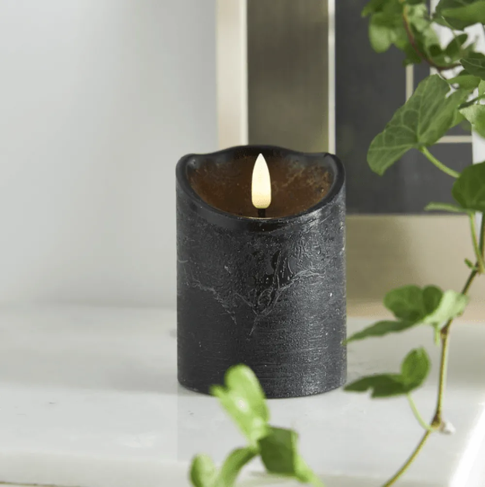 Star Trading LED Blockljus Flamme Rustic Svart