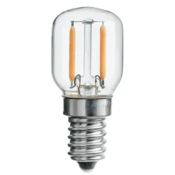 Outlet Unison LED E14 päron 1,2W 2200K dimbar Transparent
