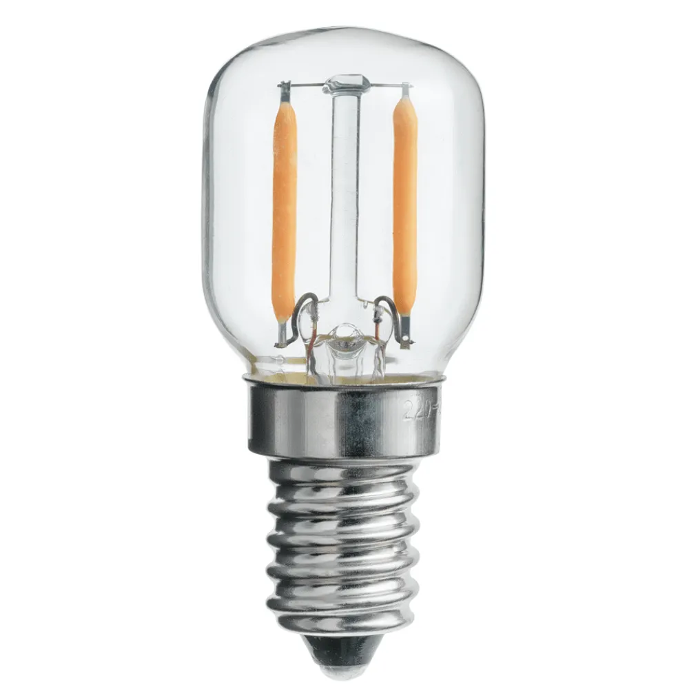 Outlet Unison LED E14 päron 1,2W 2200K dimbar Transparent