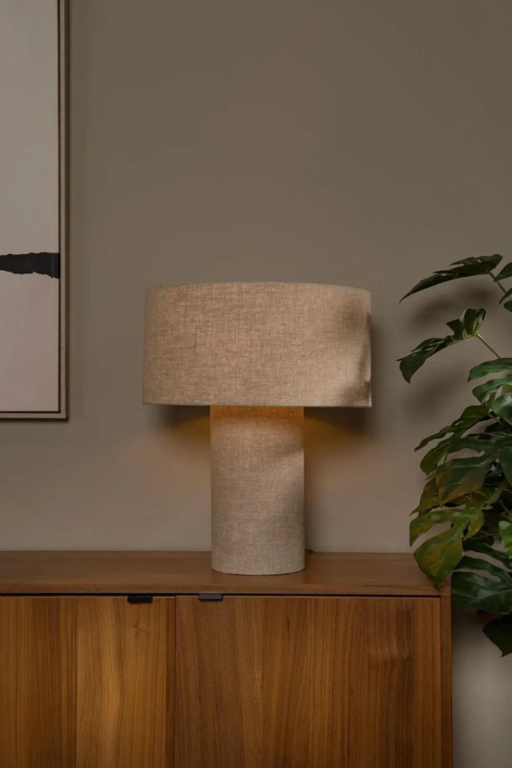 Outlet Lucide Leeroy 52cm bordslampa Taupe