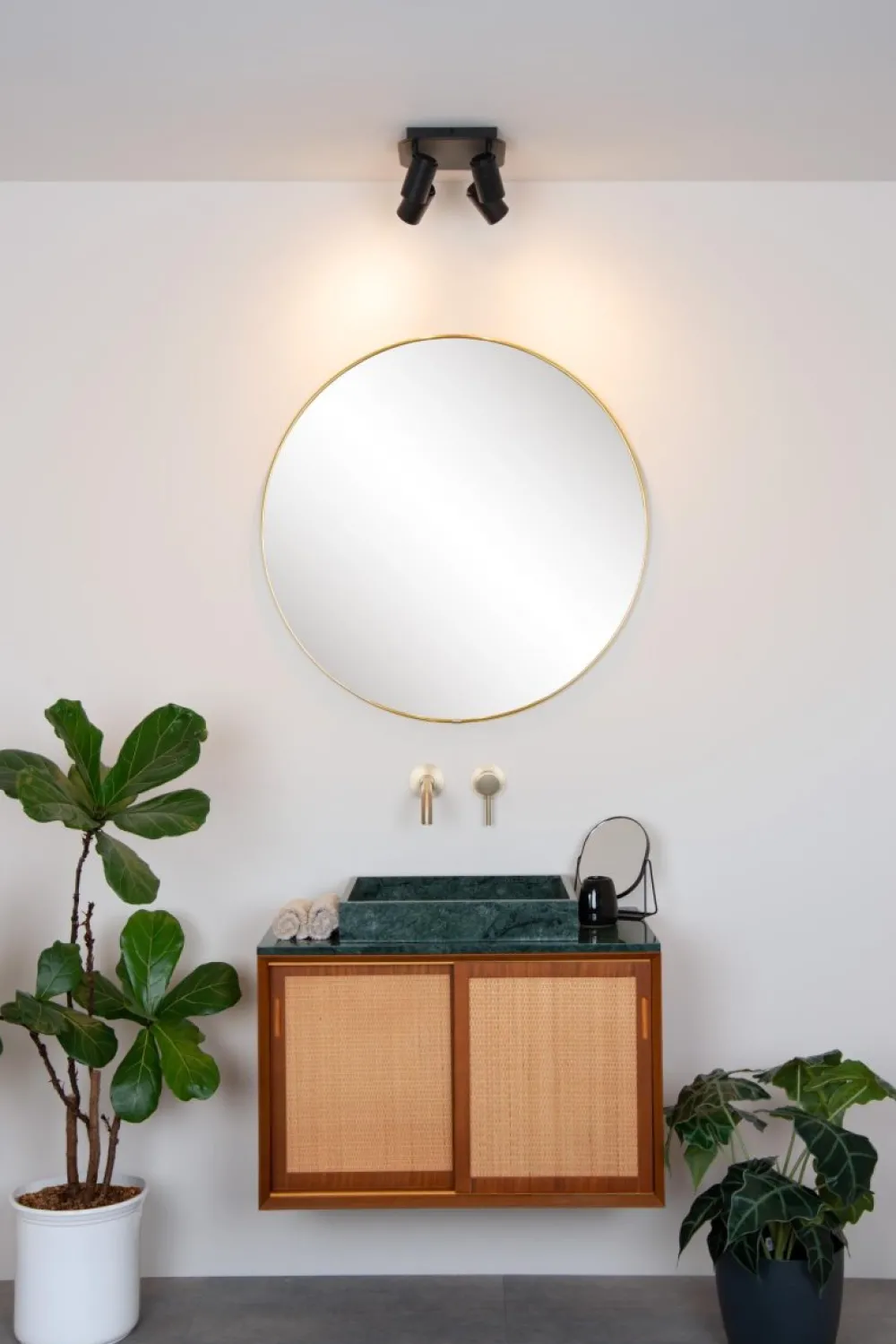 Online Lucide Lennert 22cm badrumslampa Svart