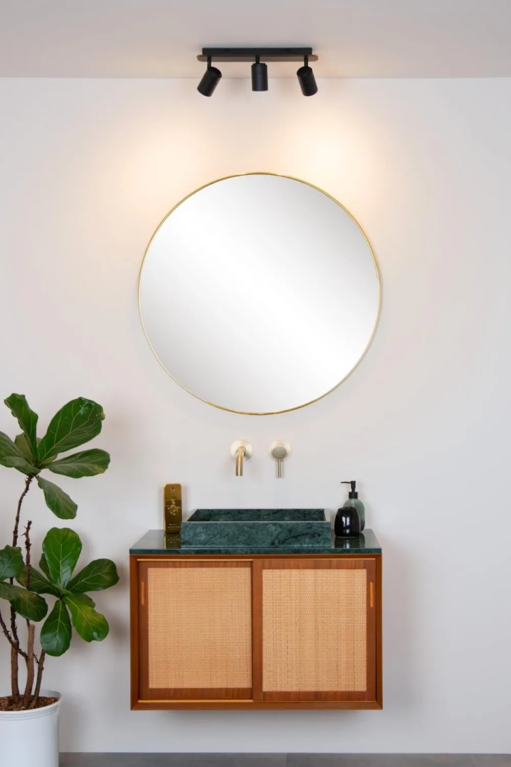 Lucide Lennert 40cm badrumslampa Svart