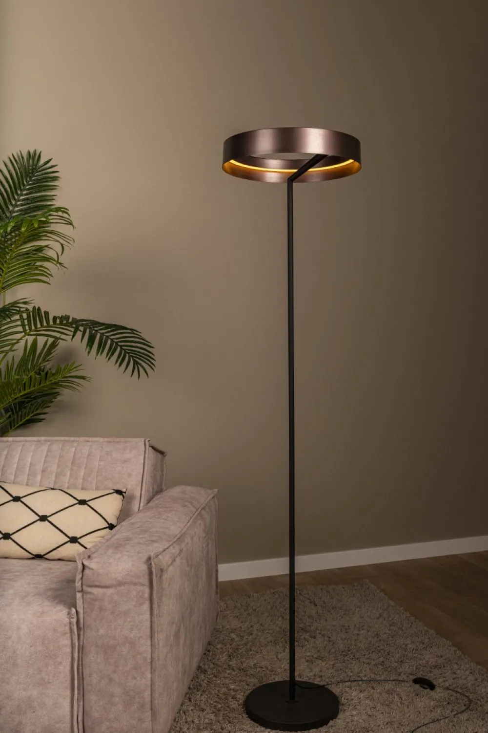 Outlet Lucide Leonard golvlampa Brun