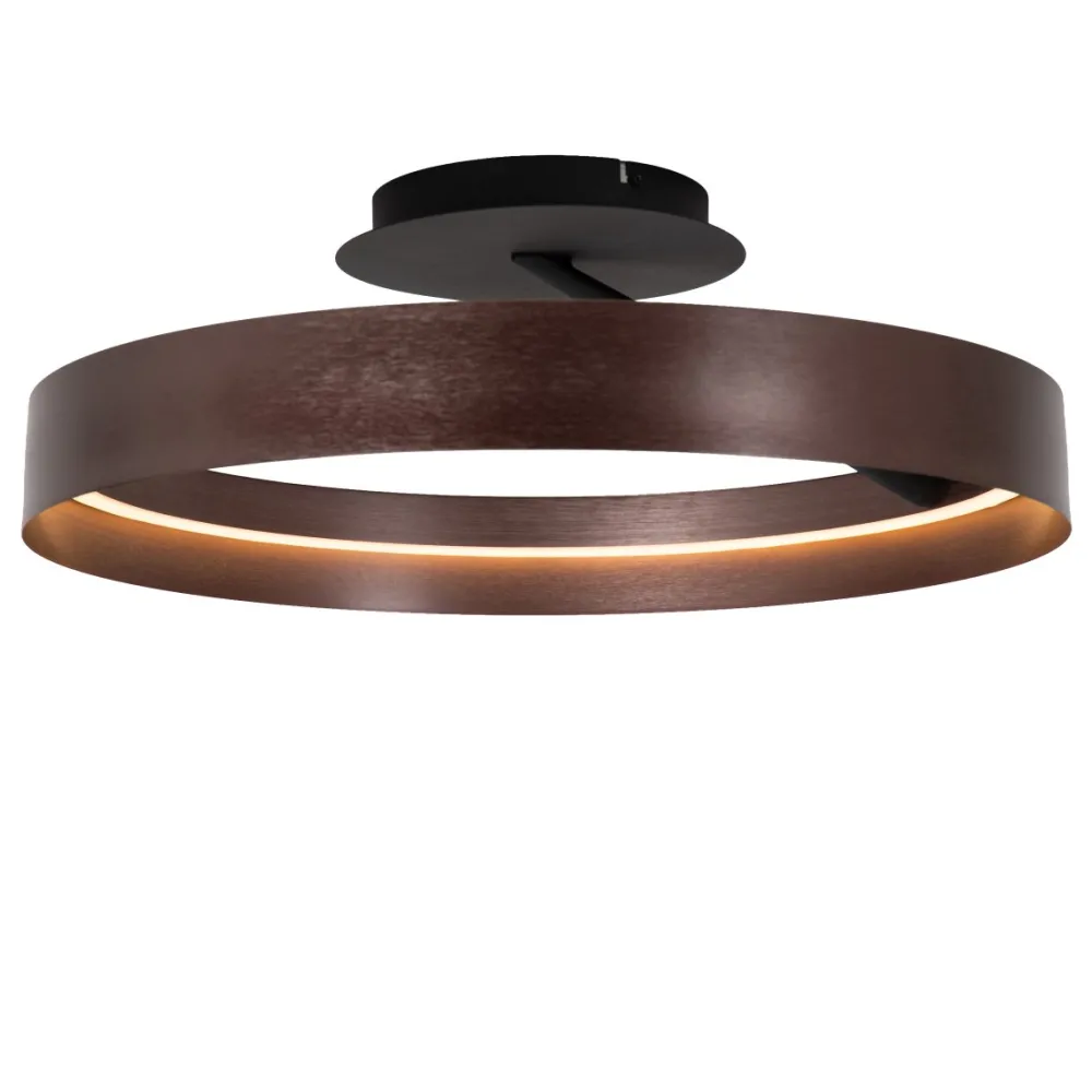 Hot Lucide Leonard Ø55 plafond Brun
