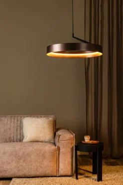 Lucide Leonard Ø55 taklampa Brun