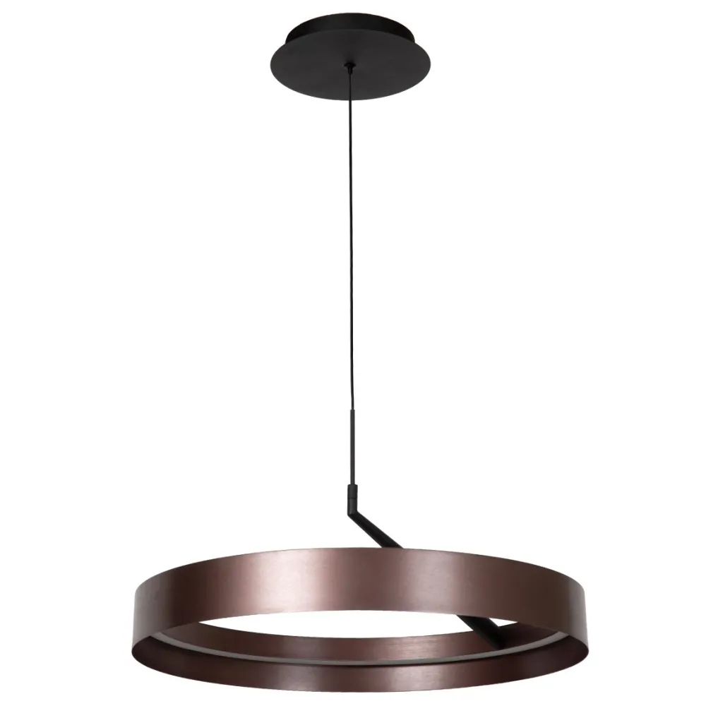 Lucide Leonard Ø55 taklampa Brun