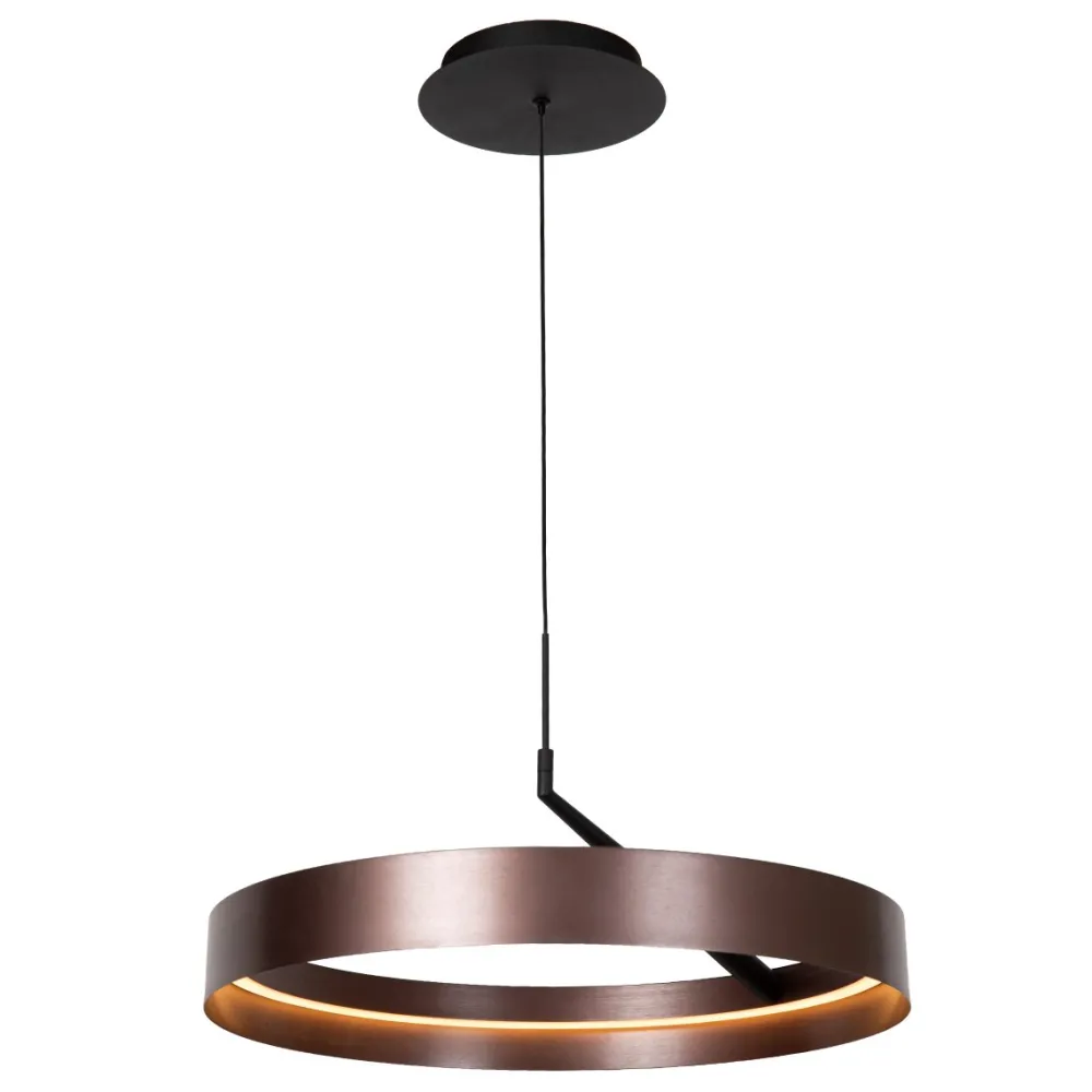Lucide Leonard Ø55 taklampa Brun