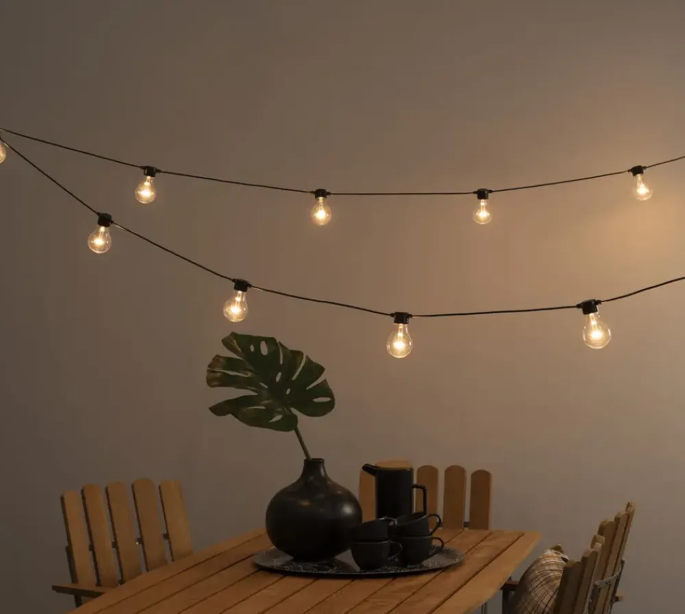 Best Konstsmide Ljusslinga amber LED 10m Svart