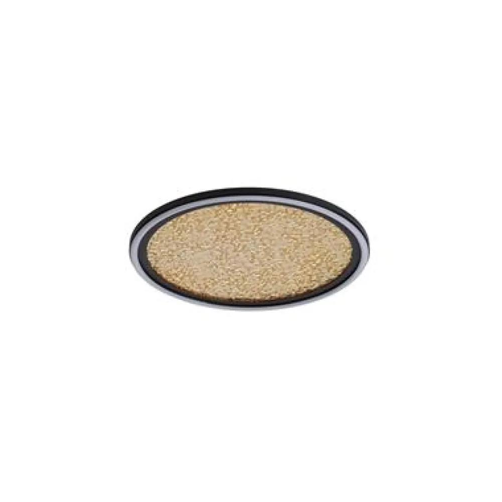 Outlet Searchlight Luna Ø40 plafond Svart/guld