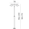 Outlet Norlys Lund 230cm stolpe