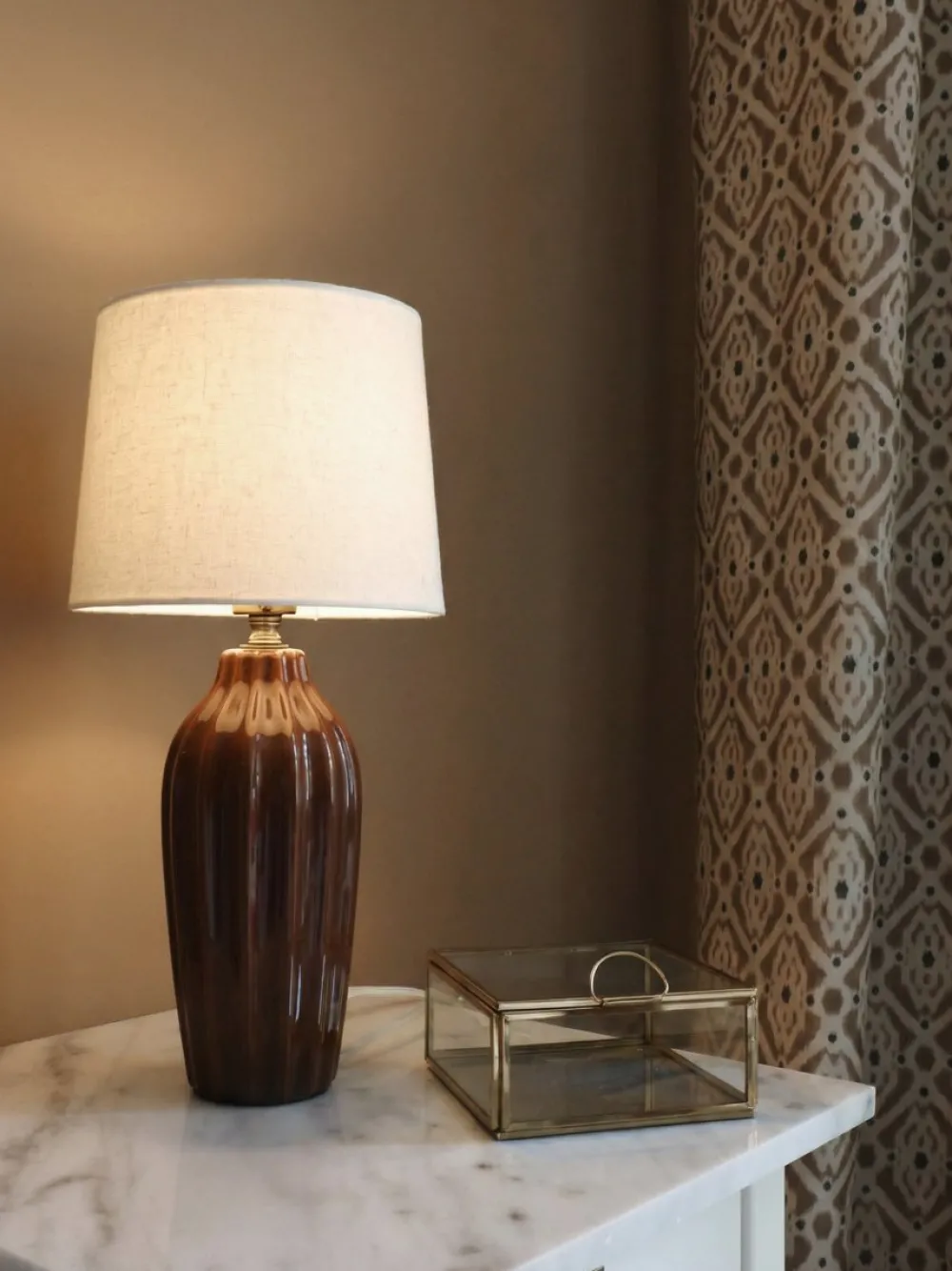 New PR Home Lyon 40cm bordslampa Brun