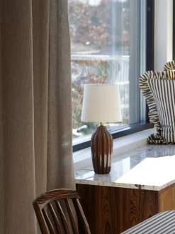 New PR Home Lyon 40cm bordslampa Brun