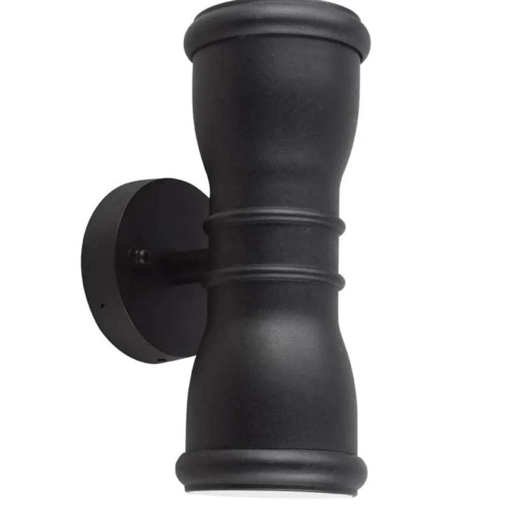 Outlet Elstead Lighting Malvern 23cm utelampa Svart