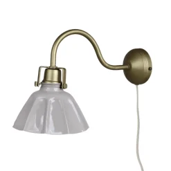 Strömshaga Margareta Ø18 vägglampa Mässing