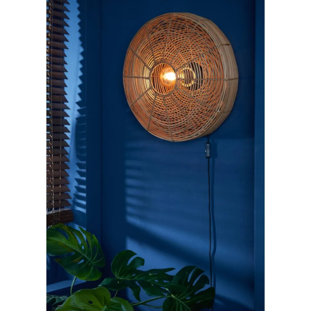 Online Light & Living Mataka Ø60 vägglampa Natur