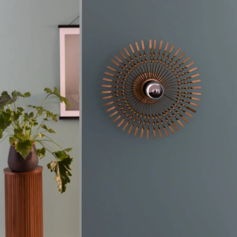 Discount Brilliant Mendoza Ø33 vägglampa Guld