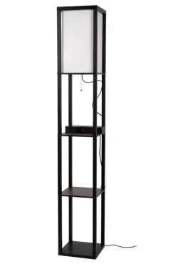 Clearance Lucide Menno golvlampa Svart