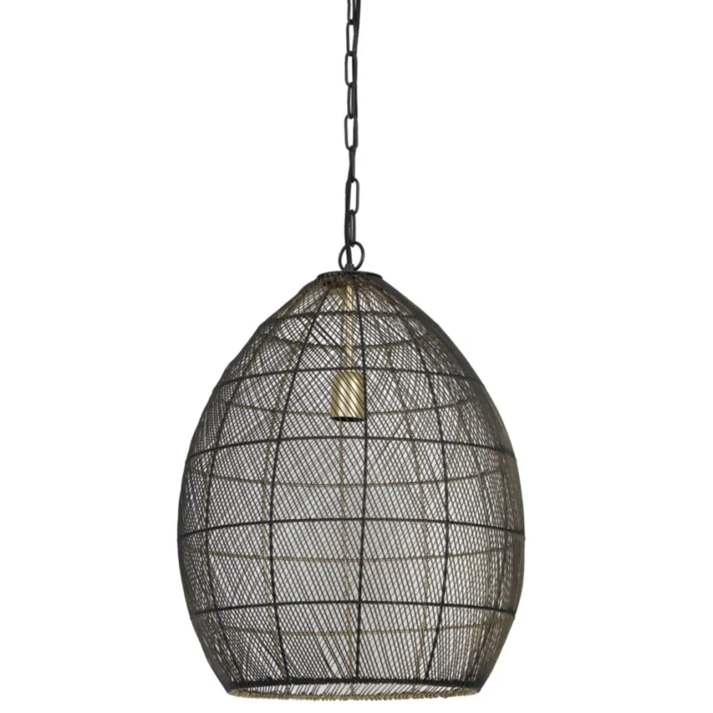 New Light & Living Meya Ø40 taklampa Svart/guld