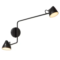 Discount Lucide Milne 54cm vägglampa Svart