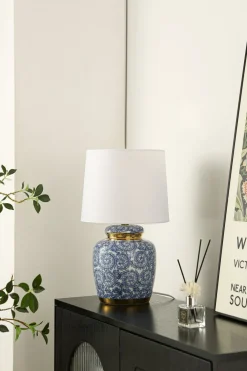 Sale Lampan Mönsterås 43cm bordslampa Blå