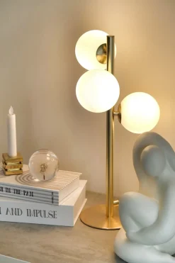 Outlet Aneta Lighting Molekyl 46cm bordslampa Matt mässing