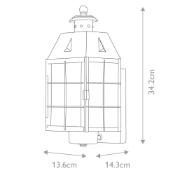 Best Elstead Lighting Nantucket 34cm utelampa Antikmässing