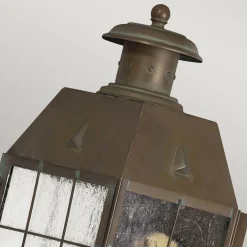 Best Elstead Lighting Nantucket 42cm utelampa Antikmässing