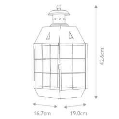 Best Elstead Lighting Nantucket 42cm utelampa Antikmässing