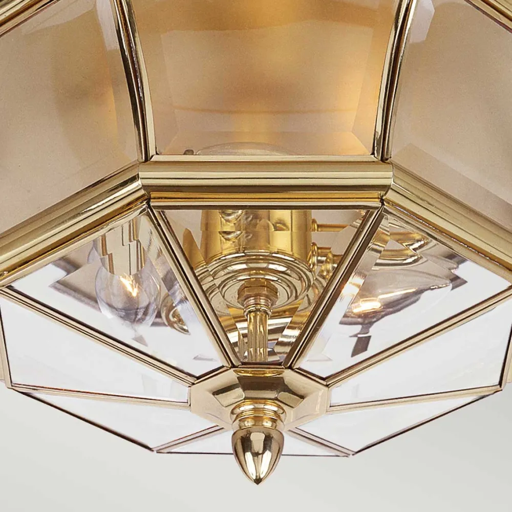 Outlet Elstead Lighting Newbury Polerad mässing