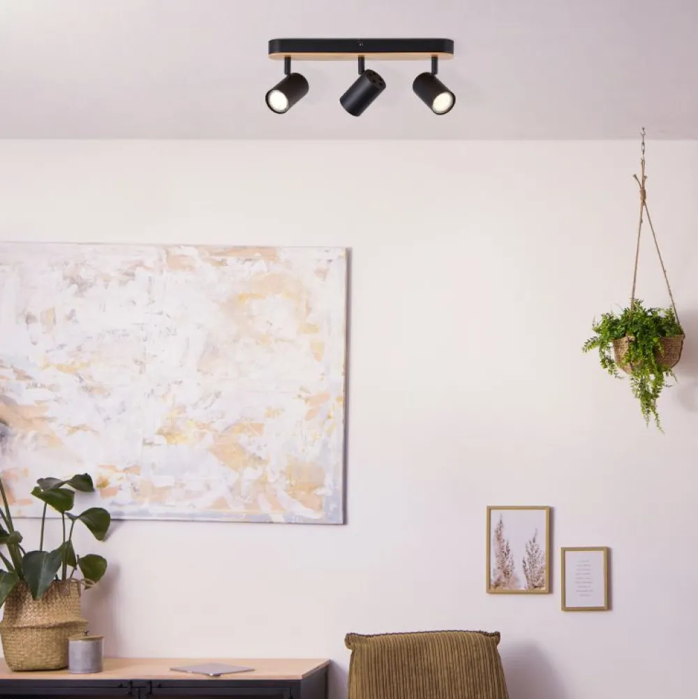 New Brilliant Niels 3 spotlight Svart