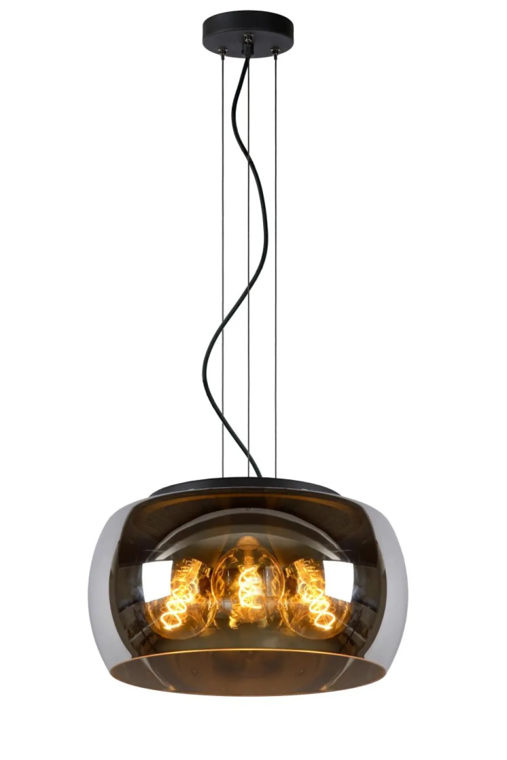 Discount Lucide Olivia Ø40 taklampa Rökfärgad