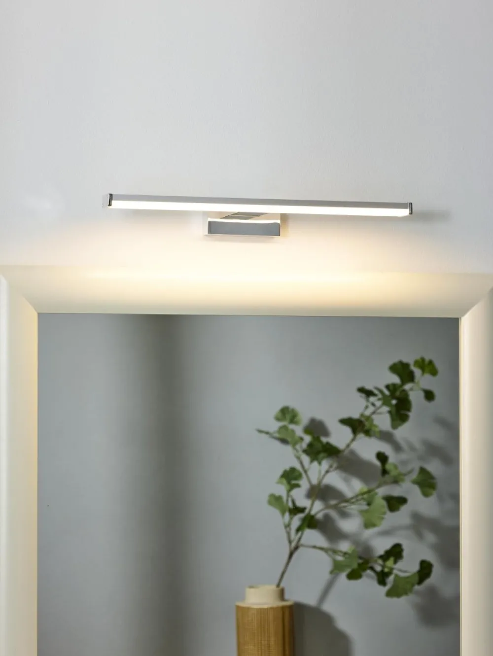 Lucide Onno 40cm badrumslampa Satin krom