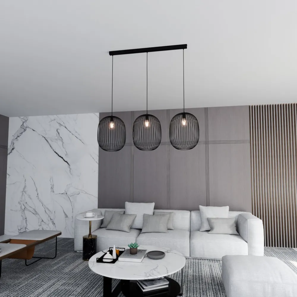 Clearance Emibig Lighting Onyx 120cm taklampa Svart