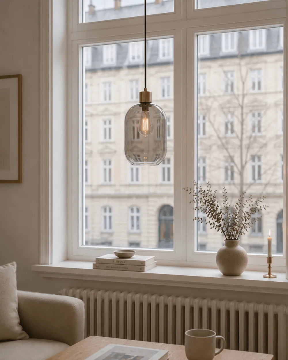 Hot Lampan Origo Ø20 fönsterlampa Rökfärgad