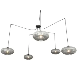 Online Emibig Lighting Origo 5xØ30 taklampa Rökfärgad