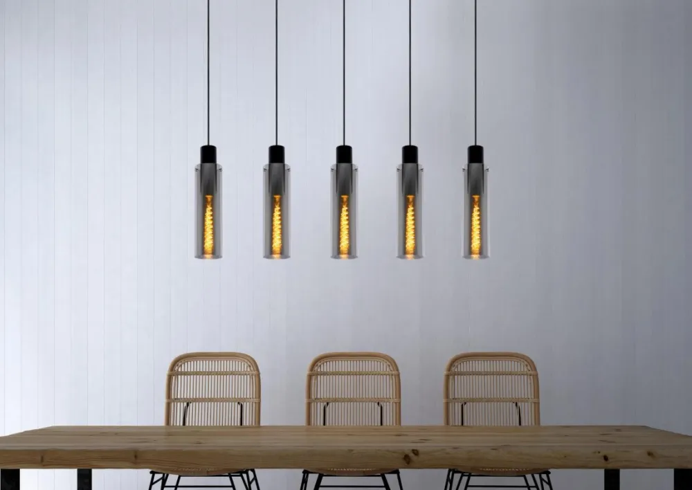 Hot Lucide Orlando 112cm taklampa Rökfärgad