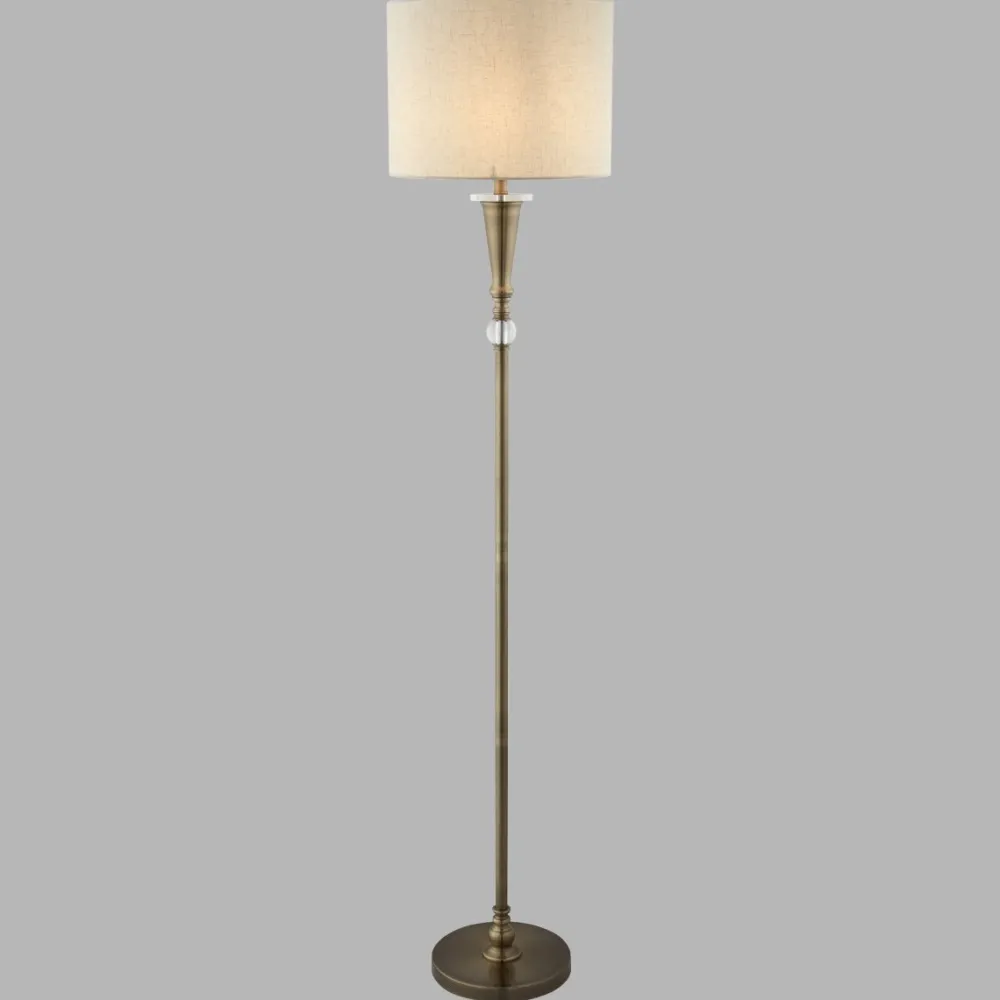 Clearance Searchlight Oscar golvlampa Antikmässing
