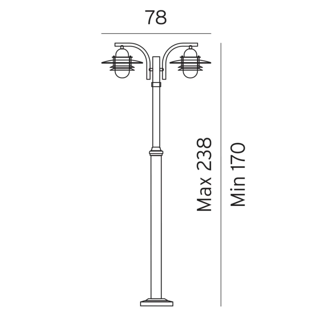 Discount Norlys Oslo 238cm stolpe
