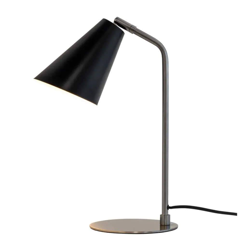 Dyberg Larsen Oswald 40cm skrivbordslampa Borstad stål