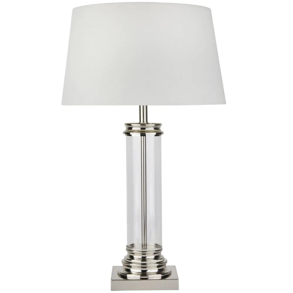 Outlet Searchlight Pedestal 50cm bordslampa Silver