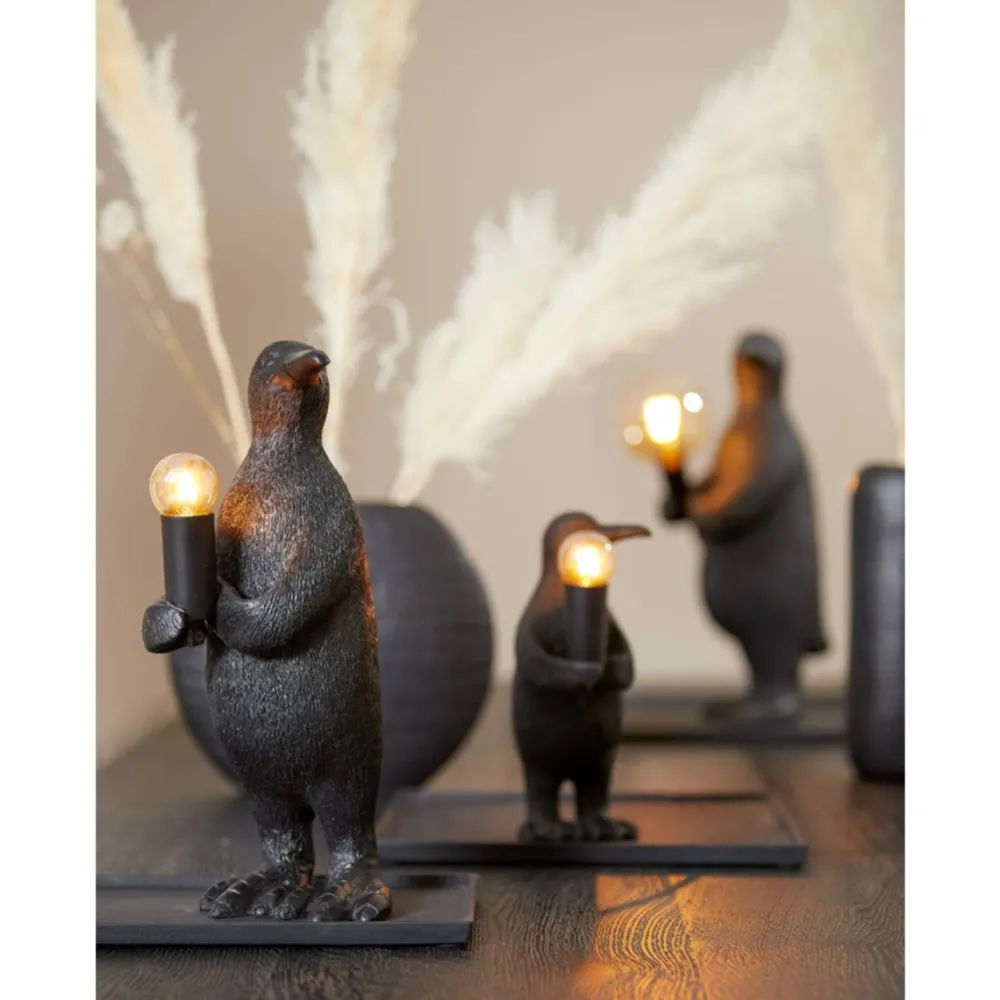 Discount Light & Living Penguin 24cm bordslampa Svart