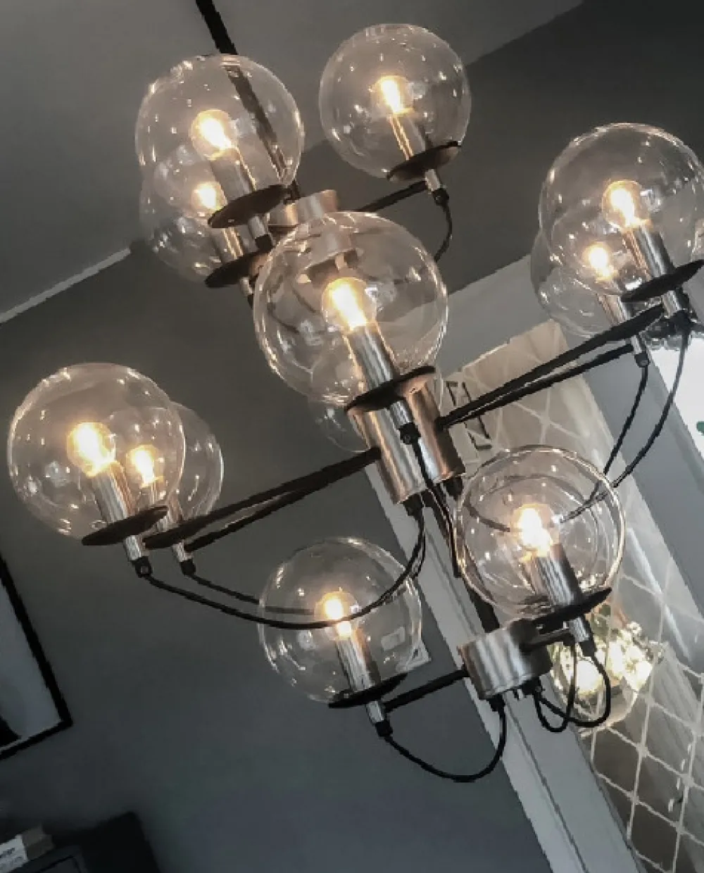 Outlet Hallbergs Perla 12 Ø78 taklampa