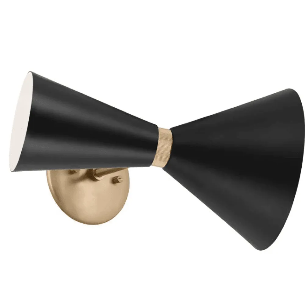 Clearance Elstead Lighting Phix 34cm vägglampa Svart/brons
