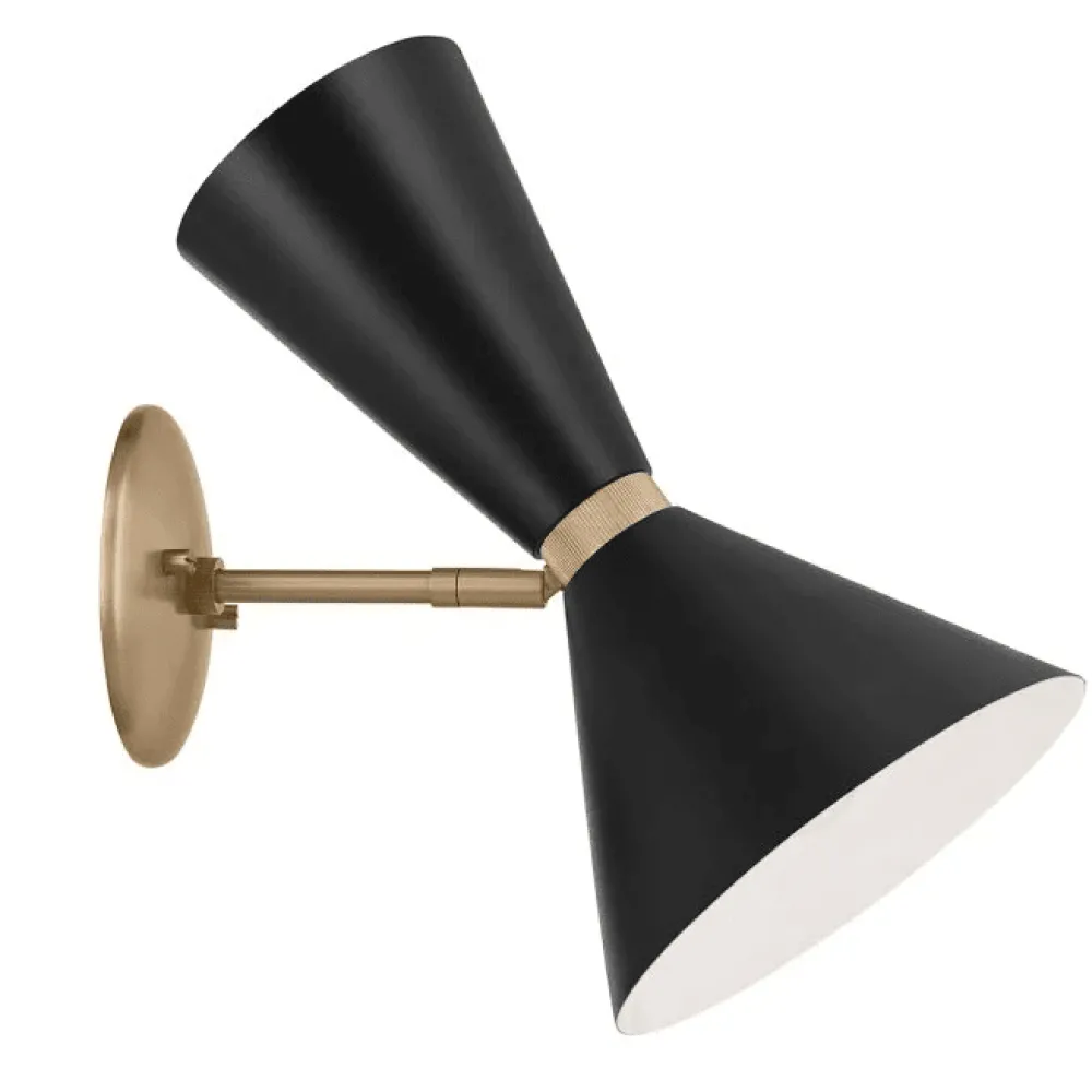 Clearance Elstead Lighting Phix 34cm vägglampa Svart/brons