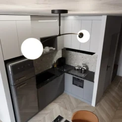 Best Emibig Lighting Pregos 60cm plafond Svart