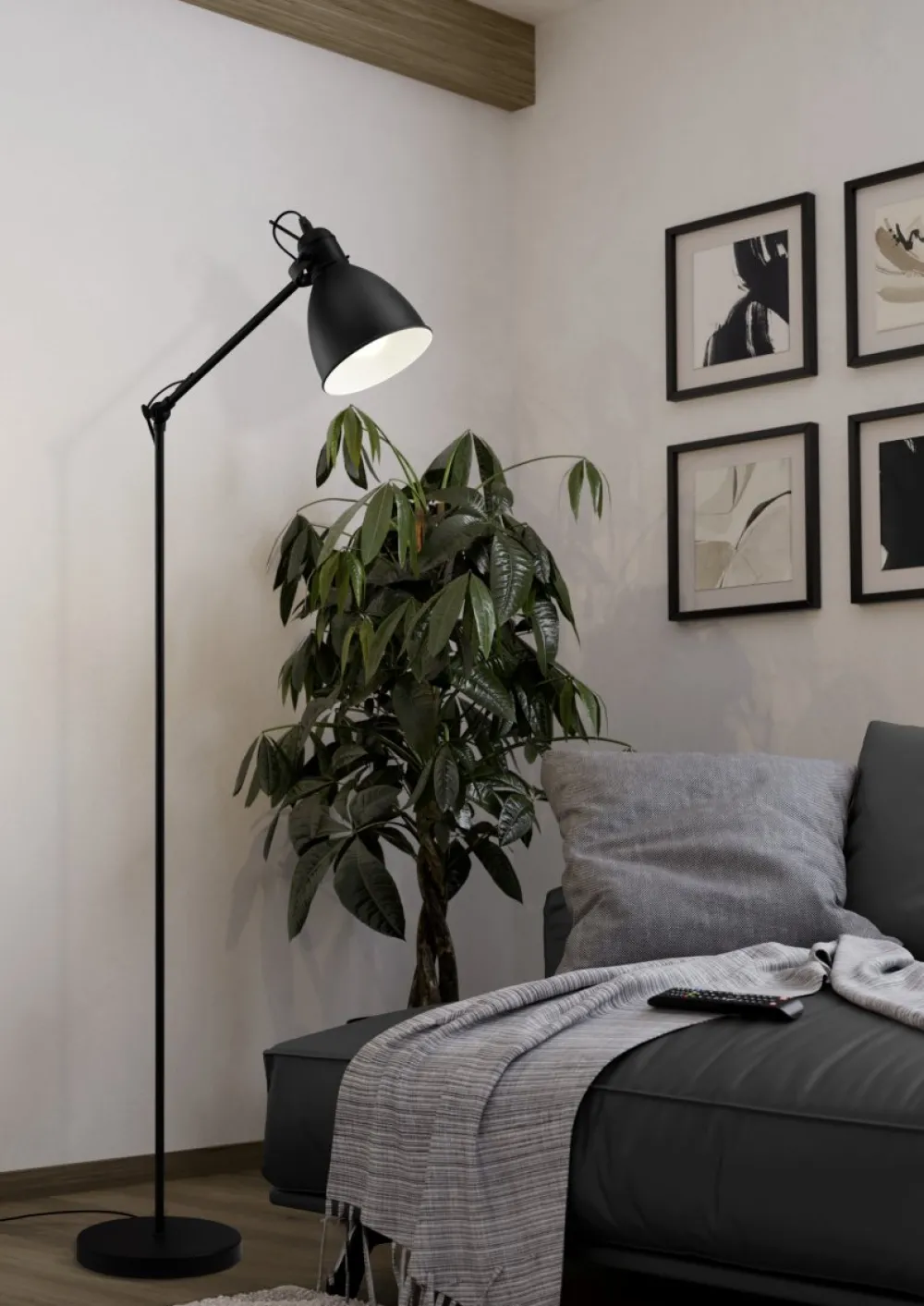 Hot Eglo Priddy golvlampa Svart