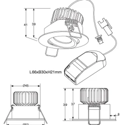 Clearance Designlight Q-16 Mini Downlight 3000K