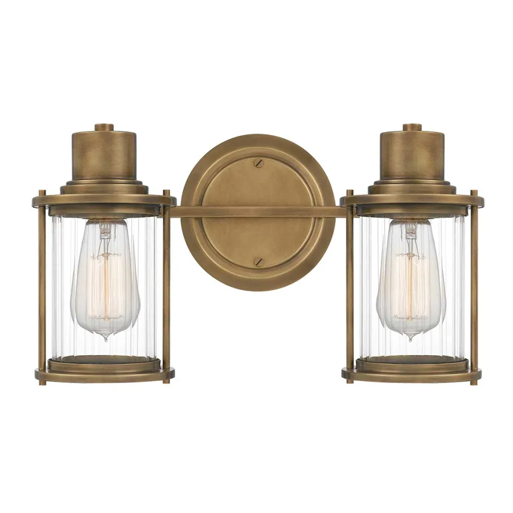 Sale Elstead Lighting Riggs 38cm badrumslampa Råmässing