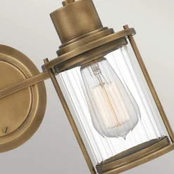 Sale Elstead Lighting Riggs 38cm badrumslampa Råmässing