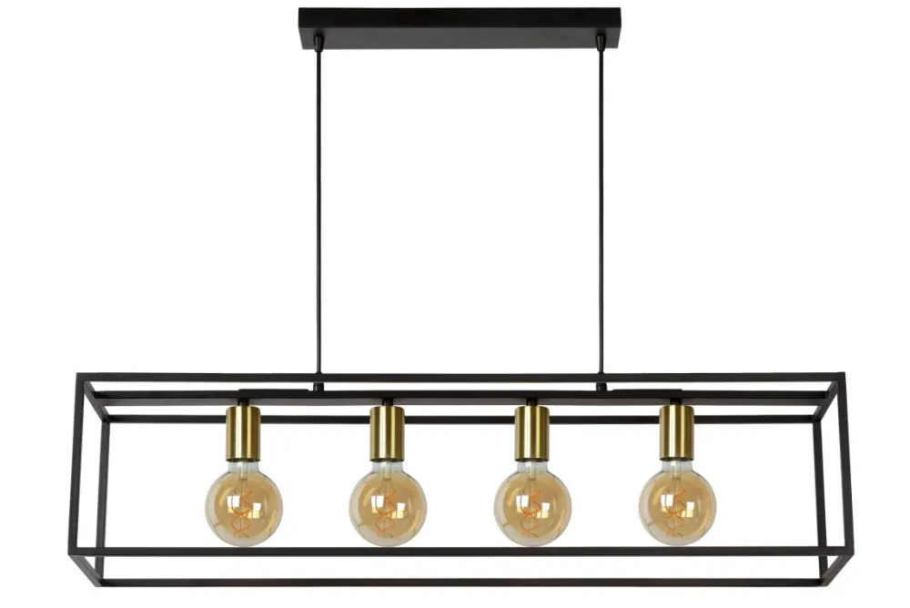 Clearance Lucide Ruben 92cm taklampa Svart